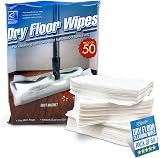 TDBS Pack of 50 Disposable Microfibre Electrostatic Floor Wipes 29x21cm view 1