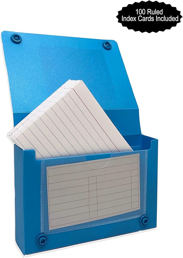 Index Card Case, 3x5 Inch Index Card Holder, Fits Up to