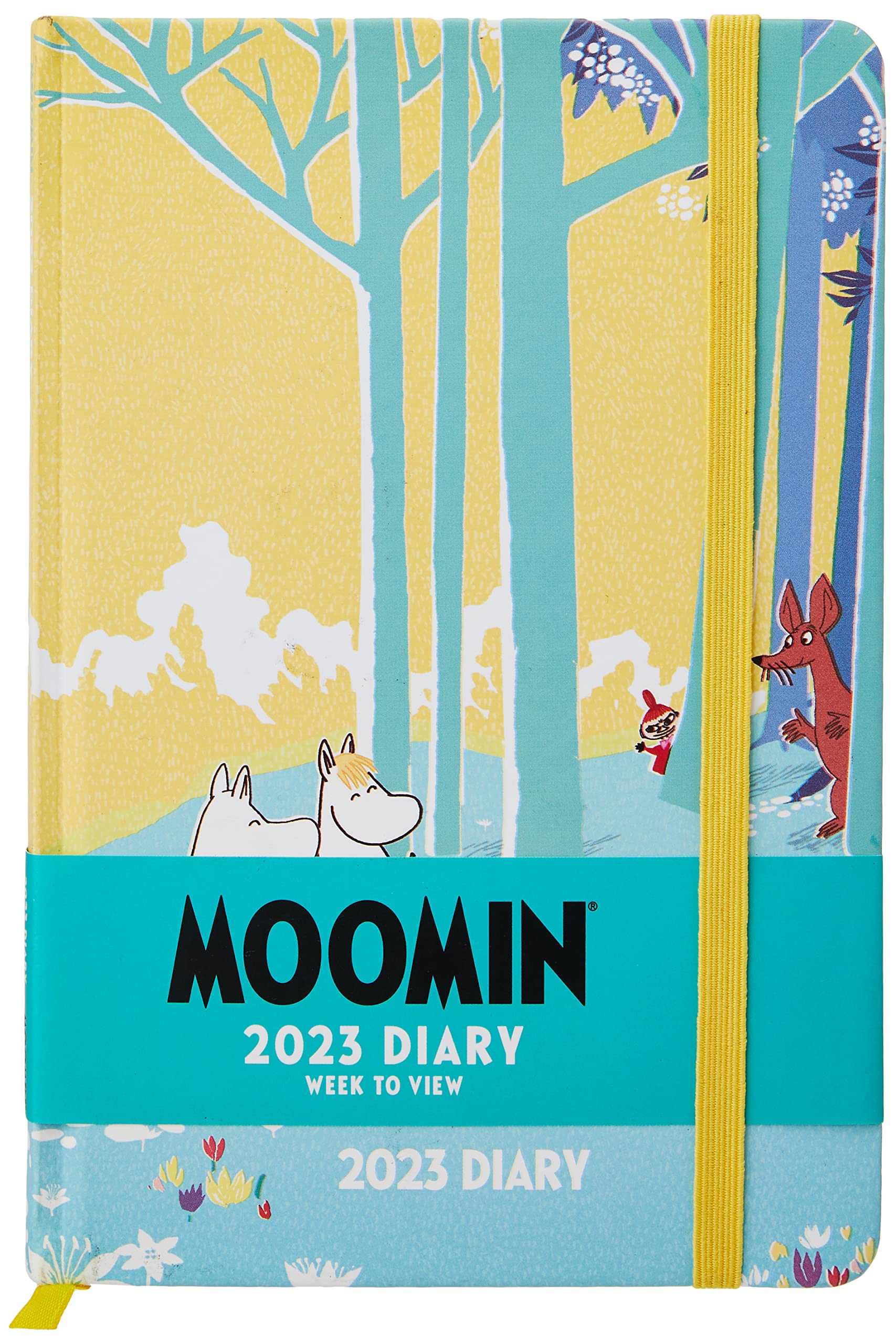 Moomin Diary 2023, A5 Hard Cover, Week to a View Planner (Forest Design) - Official Merchandise