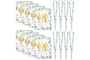 Ireer 8 Sets Bathroom Pass Restroom Passes, Unbreakable Bathroom Passes Durable Bathroom Tag with Key Holder Keychain Sign for Office Nurse Man Woman (Eucalyptus Style)