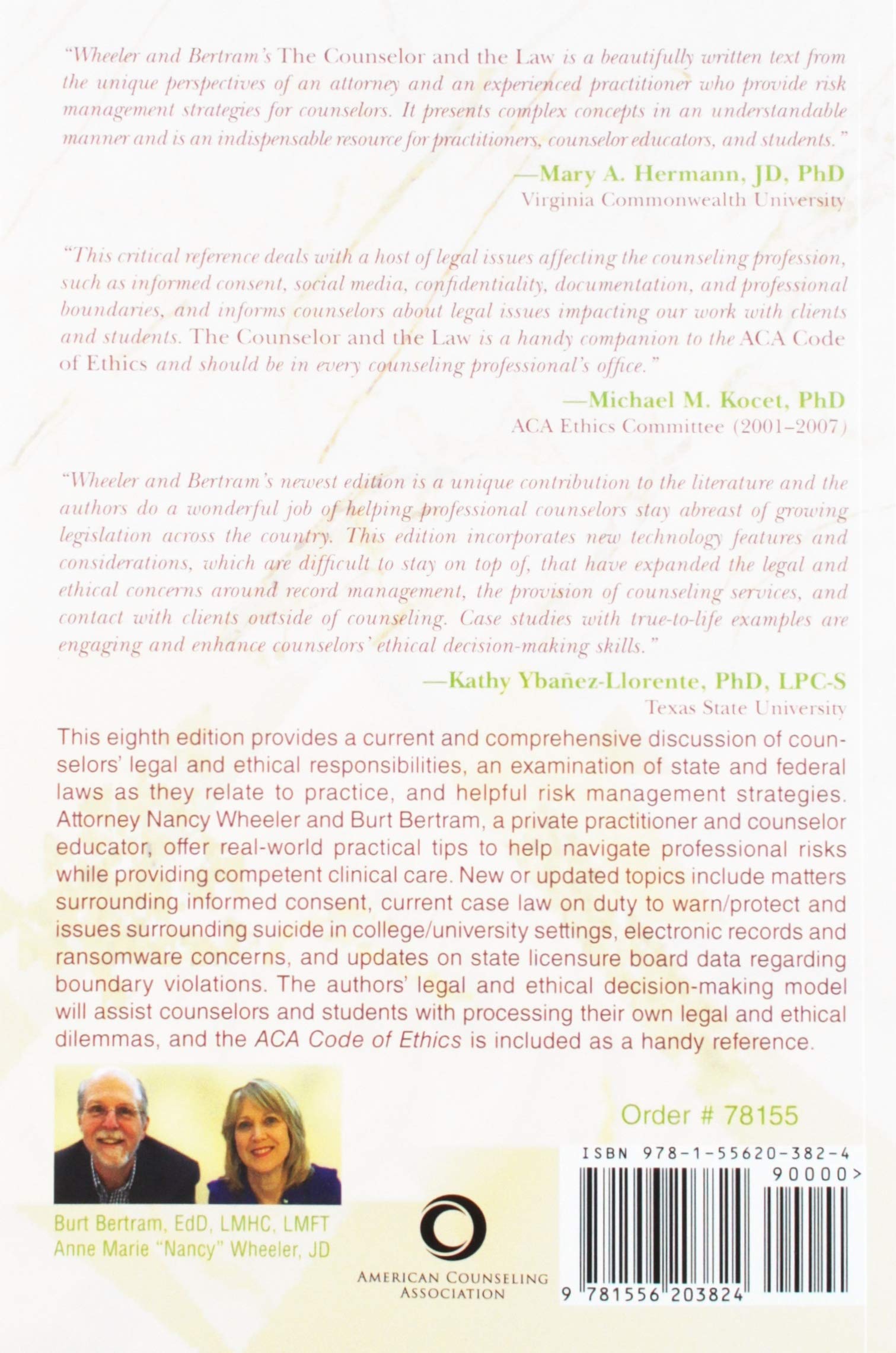 The Counselor and the Law: A guide to legal and ethical practice
