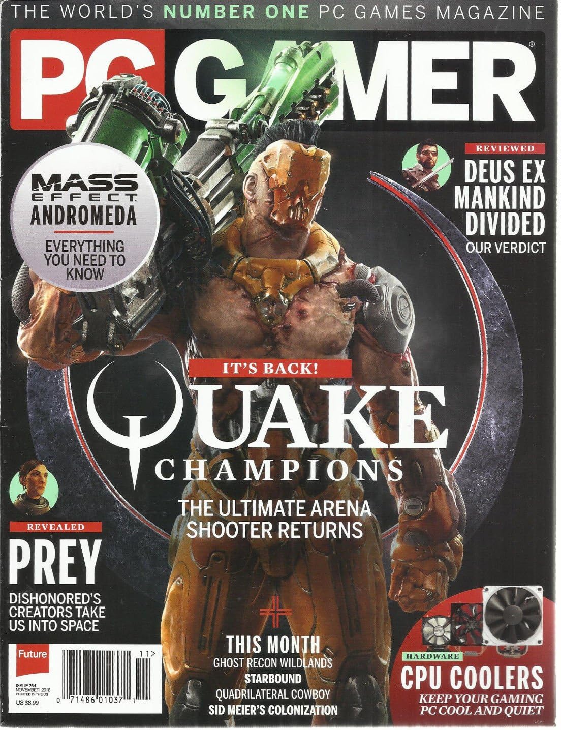 PC GAMER MAGAZINE, NOVEMBER, 2016 ISSUE, 284 IT'S BACK