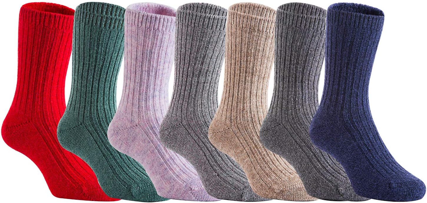 Lian LifeStyle Fantastic, Soft, And Adorable Children's 3 Pairs Wool Crew Socks