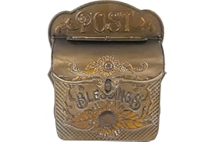 Z² BellaDecor Vintage Mailbox Wall Mount Mailboxes for Outside Mail Boxes/Wall Mount Outside Metal Mailbox Suitable for Harvest Festival Thanksgiving Decor Antique Style