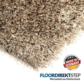 Floordirekt Einfarbiger Unicolor Hochflor Shaggy Teppich