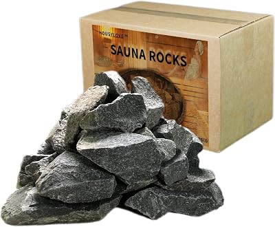 HOUSYLOVE Sauna Rocks, 36 lb Box of Natural Lava Stones for Sauna