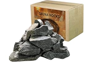 HOUSYLOVE Sauna Rocks/Sauna Stones, 36 lb Box of Lava Rock for Steam Sauna, Sauna Stone