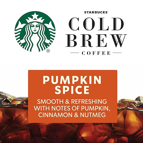 STARBUCKS COLD BREW COFFEE CONCENTRATE, PUMPKIN SPICE NATURALLY FLAVORED, LIMITED EDITION, 100% ARABICA, MULTI-SERVE BOTTLE (32 FL OZ)