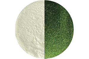 BULLSEYE GLASS CO. 5 Oz Light Aventurine Green Transparent Powder Frit - 90 Coe