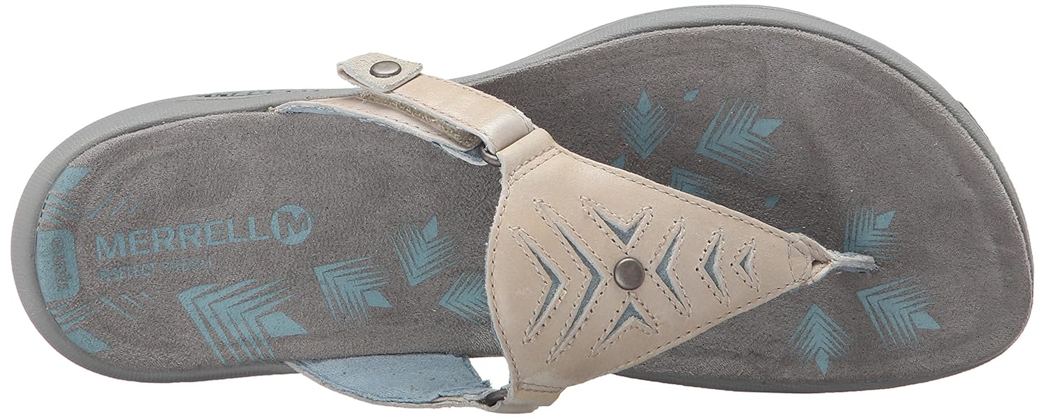 merrell women's adhera leather thong sandal ivory 11 b(m) us