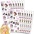 Barbie Party Favors for Girls - 12 Pack Sticker Sheets for Kids Birthday Party Goodie Bags
