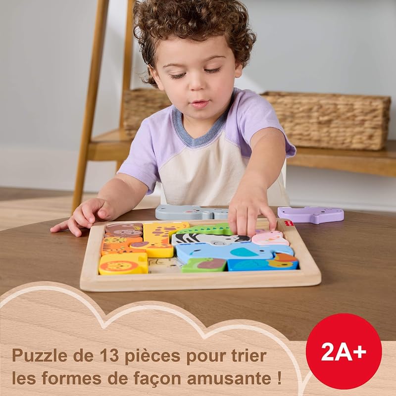 Puzzle en bois animaux jouet enfant