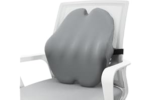 Foamula Lumbar Support Pillow, Back Support Pillow for Chair, Memory Foam Car Seat Back Pillows for Back Pain Relief, Ergonomic Design, Perfect for Home Office Desk Chairs,Plane-No Vibrating Version