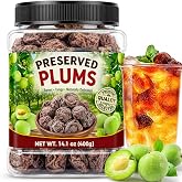 14.1oz Salty and Sweet Dried Plum, Traditional Asian Plum Snack | Enjoy Our Preserved Plums Anytime or Add a Special Flavor to Drinks and Desserts.