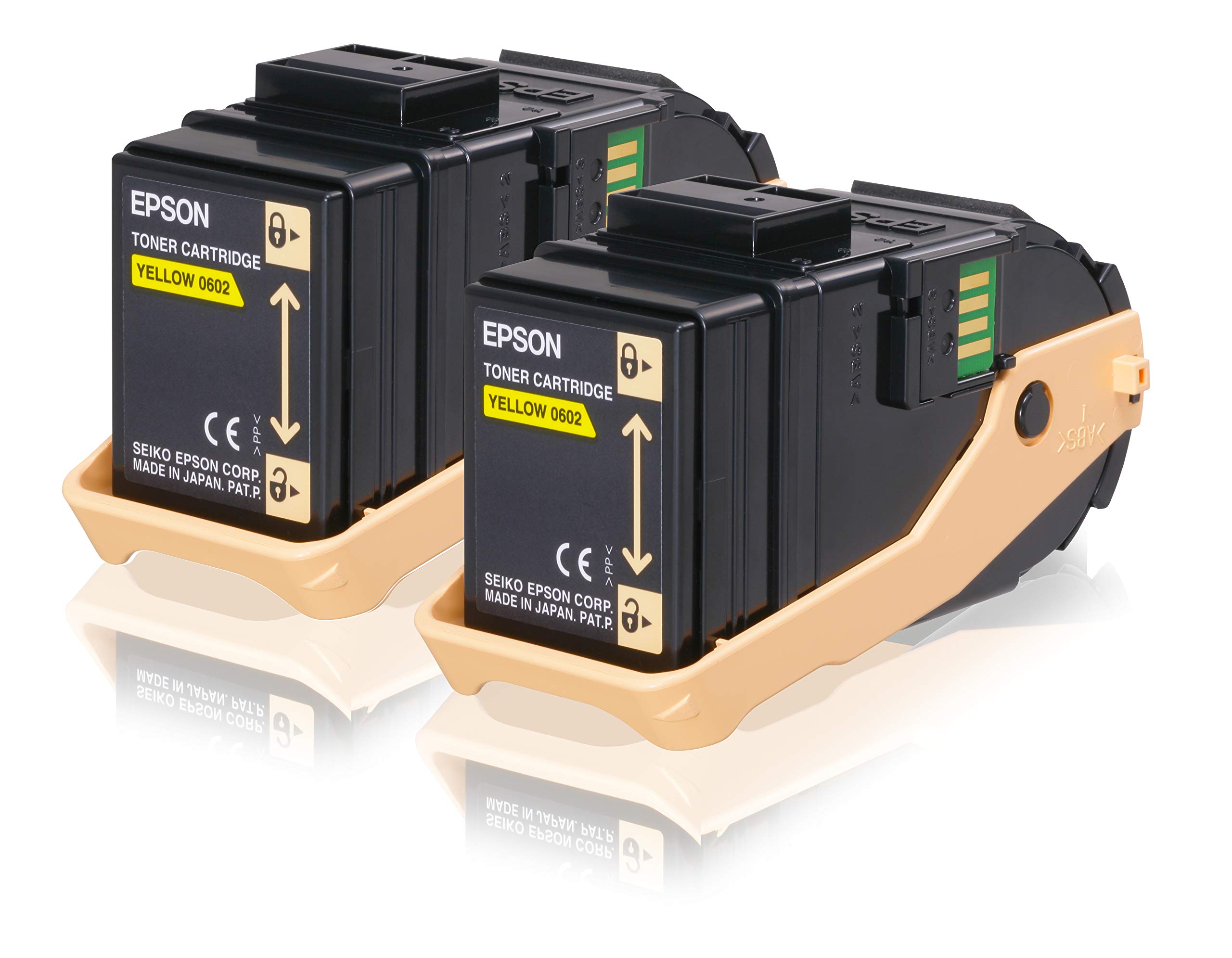 Epson S050606 Toner Cartridge Twin Pack for C9300N Printer - Yellow