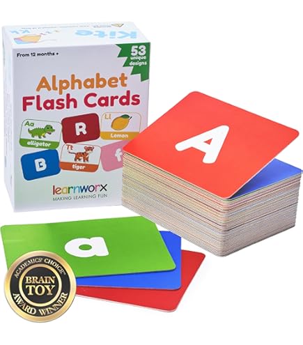 Little Wigwam Educational Flash Cards Set - 66 Alphabet, Numbers, Shapes & Colors Cards For Toddlers