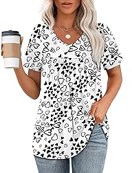 WEESO Womens Summer Tops 2025 Pleated Plus Size