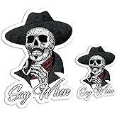 United by Color Say When Doc Holiday Sticker (2 Pc) - Strong Adhesive Waterproof Funny Skull Stickers and Decals - No Fade, Used for Truck, Car, Phone Case, Laptop, Tumbler, Water Bottle & Hard Hat
