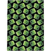 Jay Franco Plush Throw Blanket – 46" x 60" Inch Cartoon Kids Soft & Cozy Fleece Throw for Bedroom & Couch Décor, Official Licensed Product, Black - Minecraft Creeper