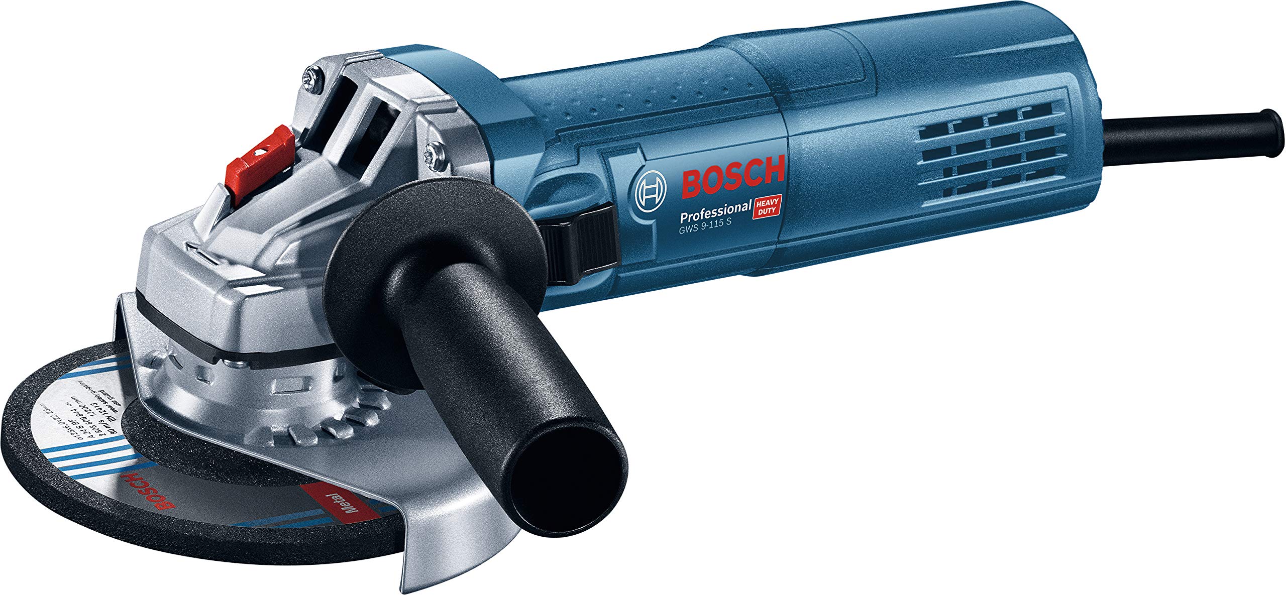 Bosch Professional Corded Angle Grinder GWS 9-115 S (900W, incl. Auxiliary Handle,)
