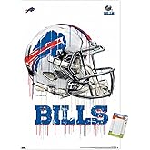 Trends International NFL Buffalo Bills - Drip Helmet 20 Wall Poster, 22.375" x 34", Poster & Mount Bundle