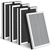 JF260 Replacement Filter Compatible with JF260 Air Purifier, 3-in-1 Pre-Filter, HEPA, Activated Carbon Filtration System - 4 Pack