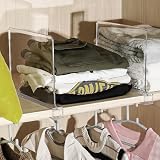 Kssvzz 6 Pack Acrylic Shelf Dividers, Clear Closet Organizer Set view 7