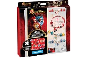 Make It Real: Descendants 4 Rise of Red - Queen of Charms - 34pc DIY Jewelry Kit, Make 4 Character Inspired Bracelets, Disney, Girls & Kids Ages 8+