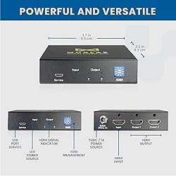 MuxLab 1x2 HDMI Splitter | 1 in 2 Out| 4K@60HZ