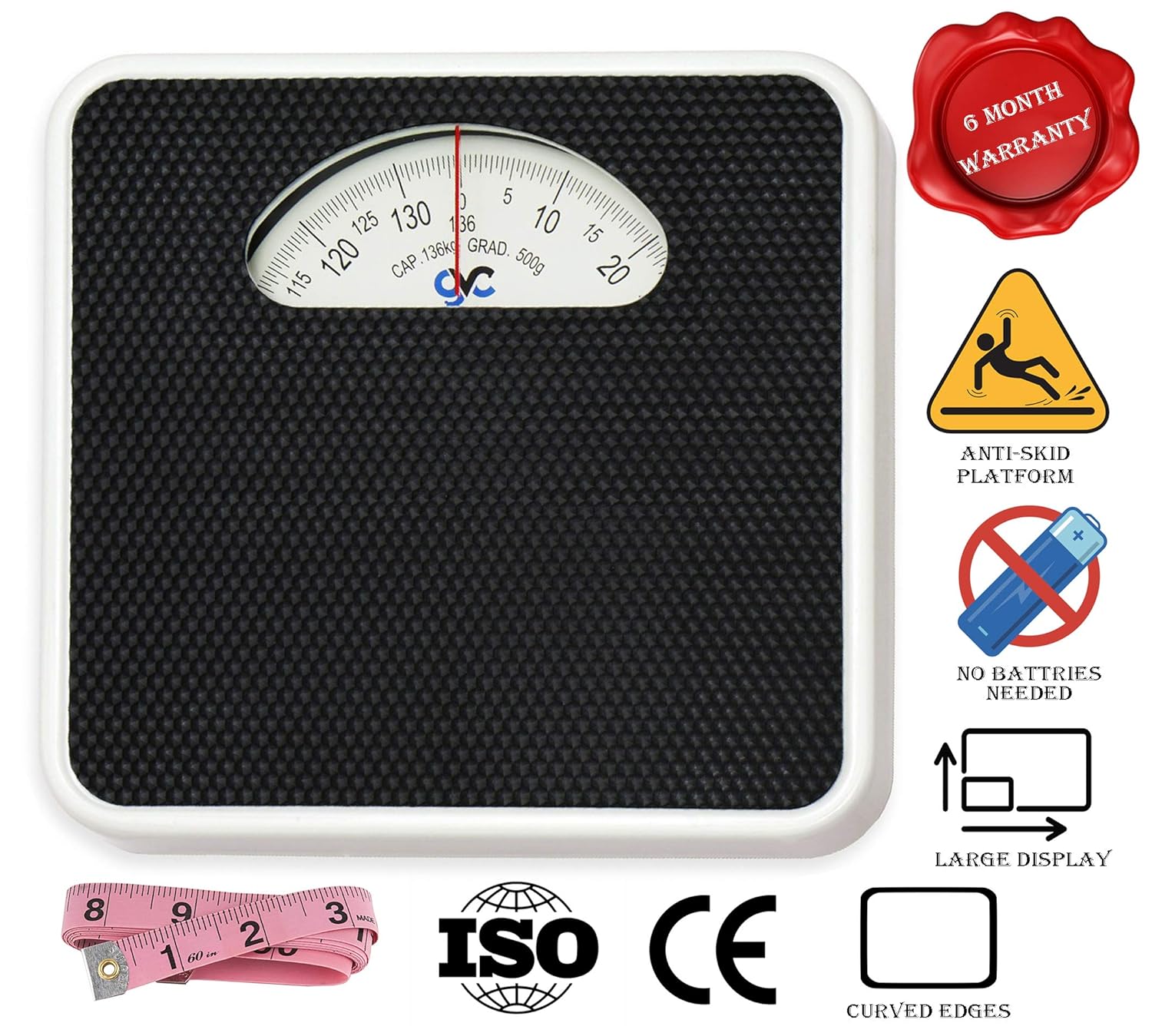 GVC Large Surface Iron Analogue Weighing Scale (Blue) Amazon.in