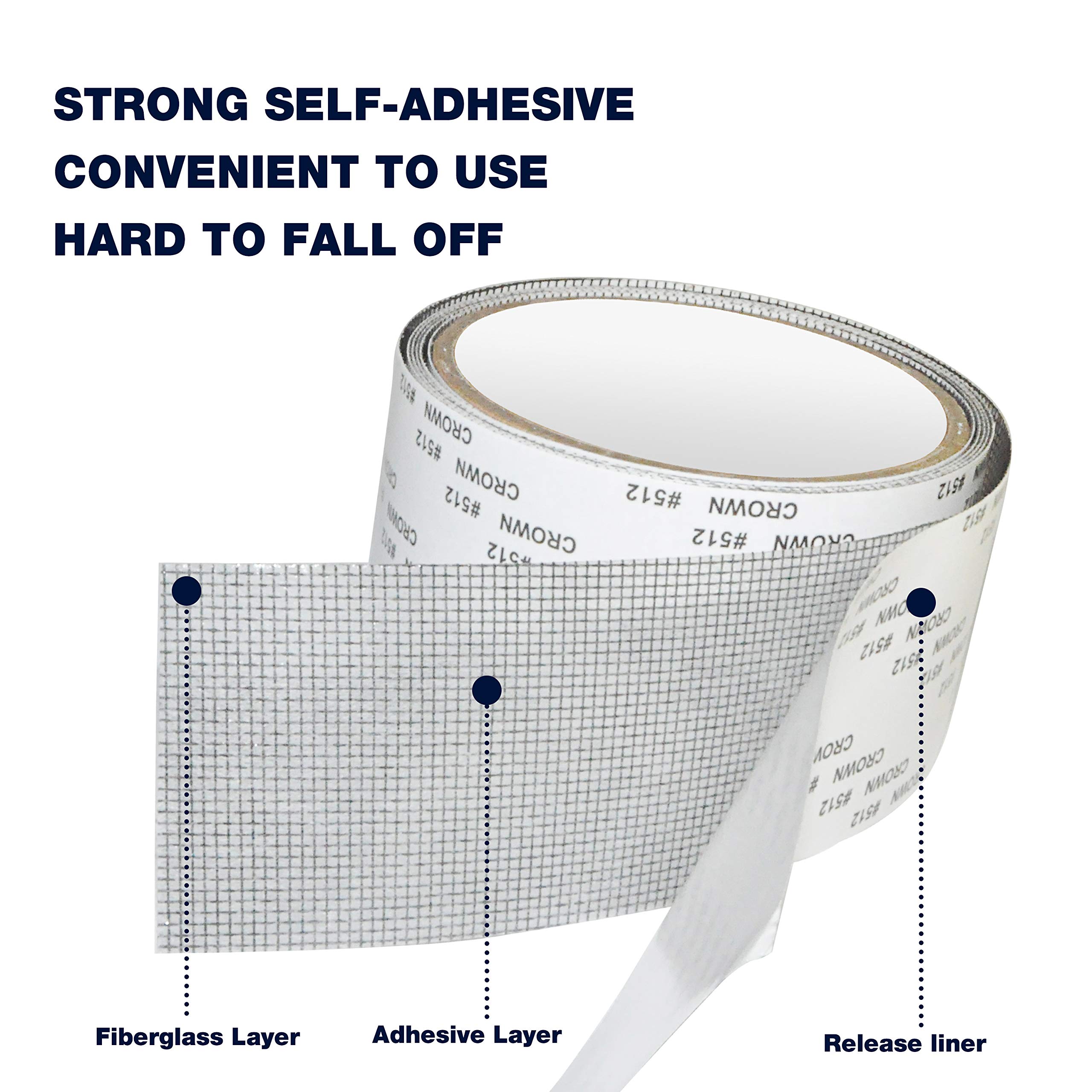 LEKNES Screen Repair Kit,Door Window Screen Repair Tape Fiberglass