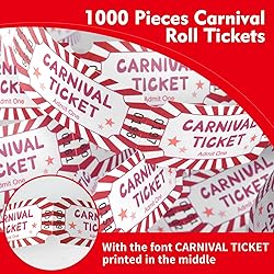 1000 Pieces Carnival Roll Tickets Raffle Tickets