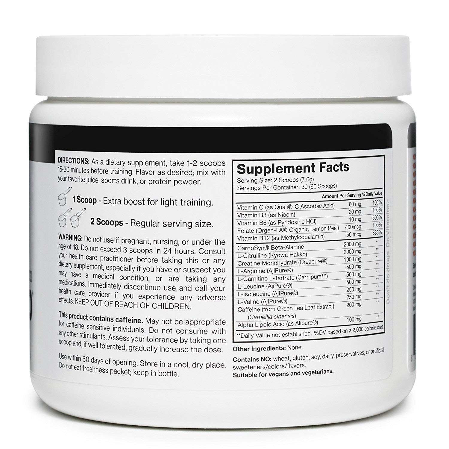 Do Vitamins PurePump Natural Pre Workout Supplement for Men & Women