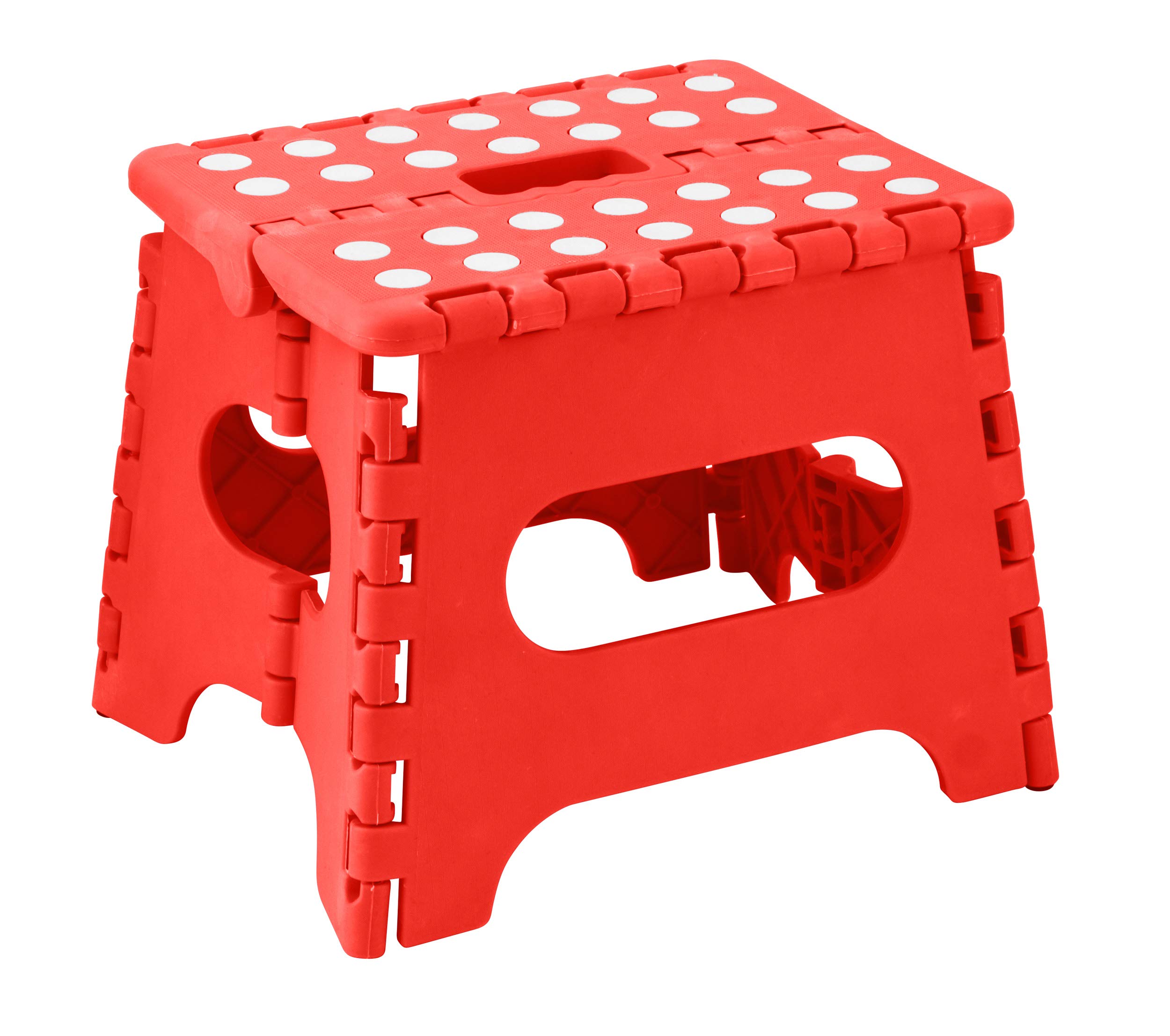 Homeshopa Folding Step Stool, Mini Step Collapsible Foldable Foot for Adults & Kids, 7-inch Stepping Toddler Ideal for Kitchen, Living Room, Bathroom (Red)