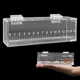 Fish Viewing Box Container with Lid and Scale, Acrylic Portable Fishing Mini Aquarium, Small Fish Breeder Hatching Boxes, Safe Tank Case for Breeding Egg Photo Isolation Outdoor Indoor