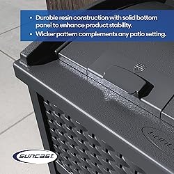 Suncast 33 Gallon Wicker-Style Hideaway Trash Can