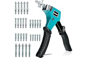 LIBRATON Molly Bolts for Drywall & Plaster Walls (0.12"-1.52"), 30PCS in 6 Sizes with Setting Tool, Heavy Duty Hollow Wall Metal Anchors Screws Kit, Holds Up to 65lbs, for TV, Shelf, Mirror