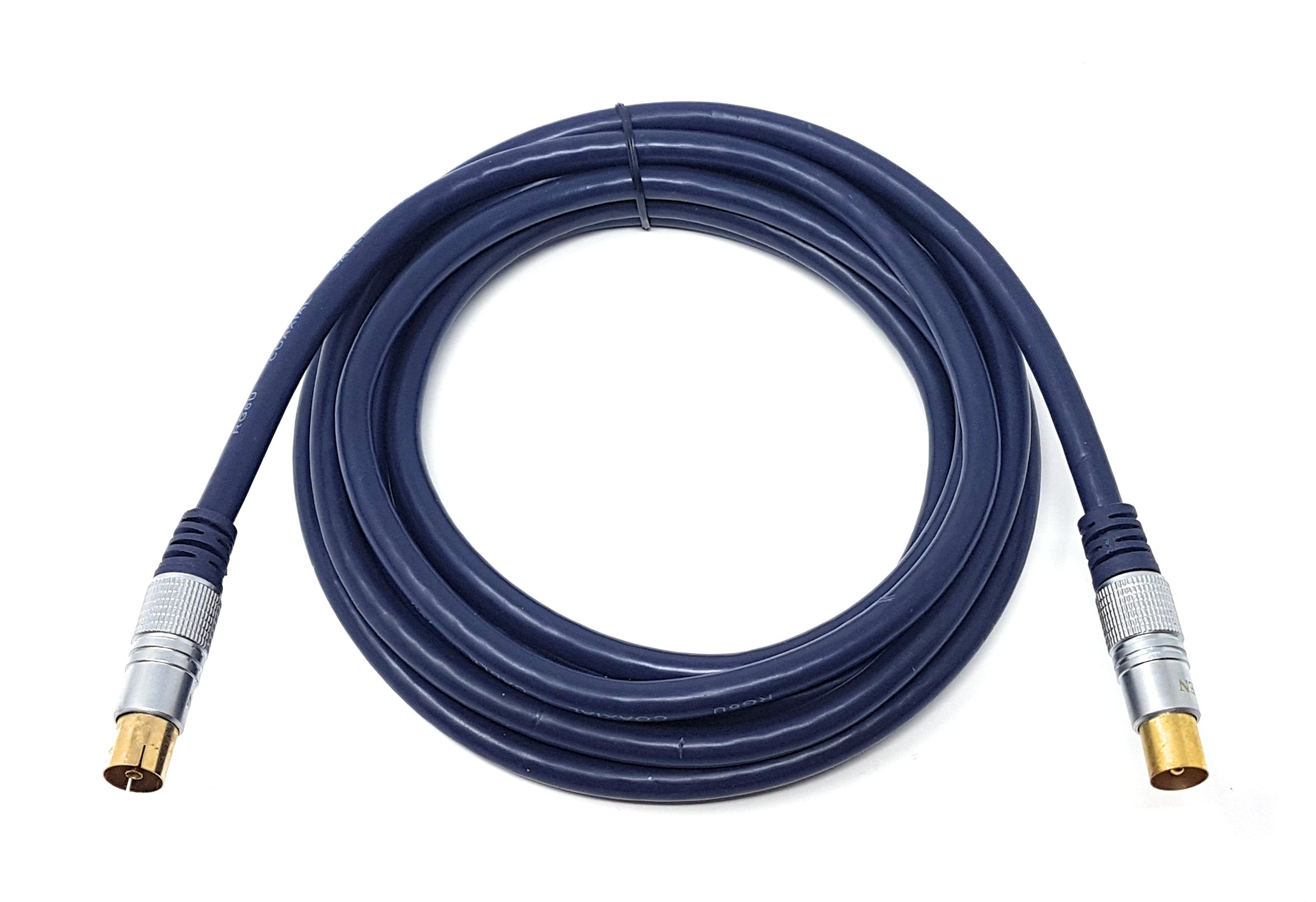 MainCore 3m long TV RG6 Aerial Antenna Extension Cable Lead Cord Male plug to Female socket/Compatible with Sky, Virgin, Tivo, BT, Freeview...etc (Available in 0.50m, 1m, 2m, 3m) (3m)