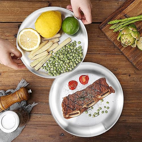 Fasmov Pieces inches 18/8 Stainless Steel Plates, Dinner Plate