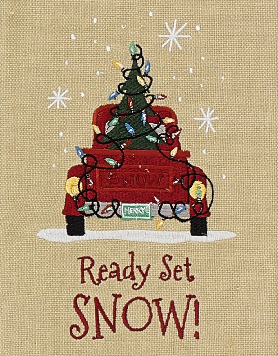 Best Red Truck And Christmas Tree Kitchen Towel