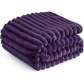 Bedsure GentleSoft Purple Fleece Blanket for Couch - Cozy Soft Blankets for Women, Cute Small Throws for Girls, 60x80 Inches