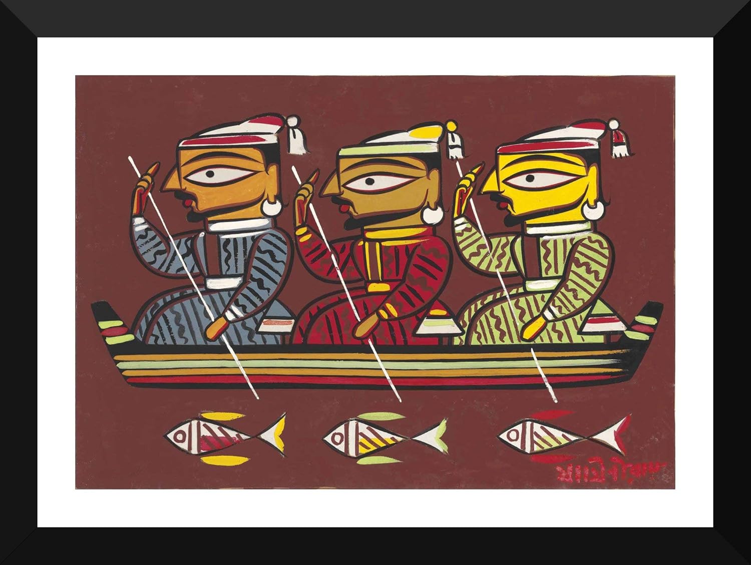 Tallenge Jamini Roy Three Boatmen Large