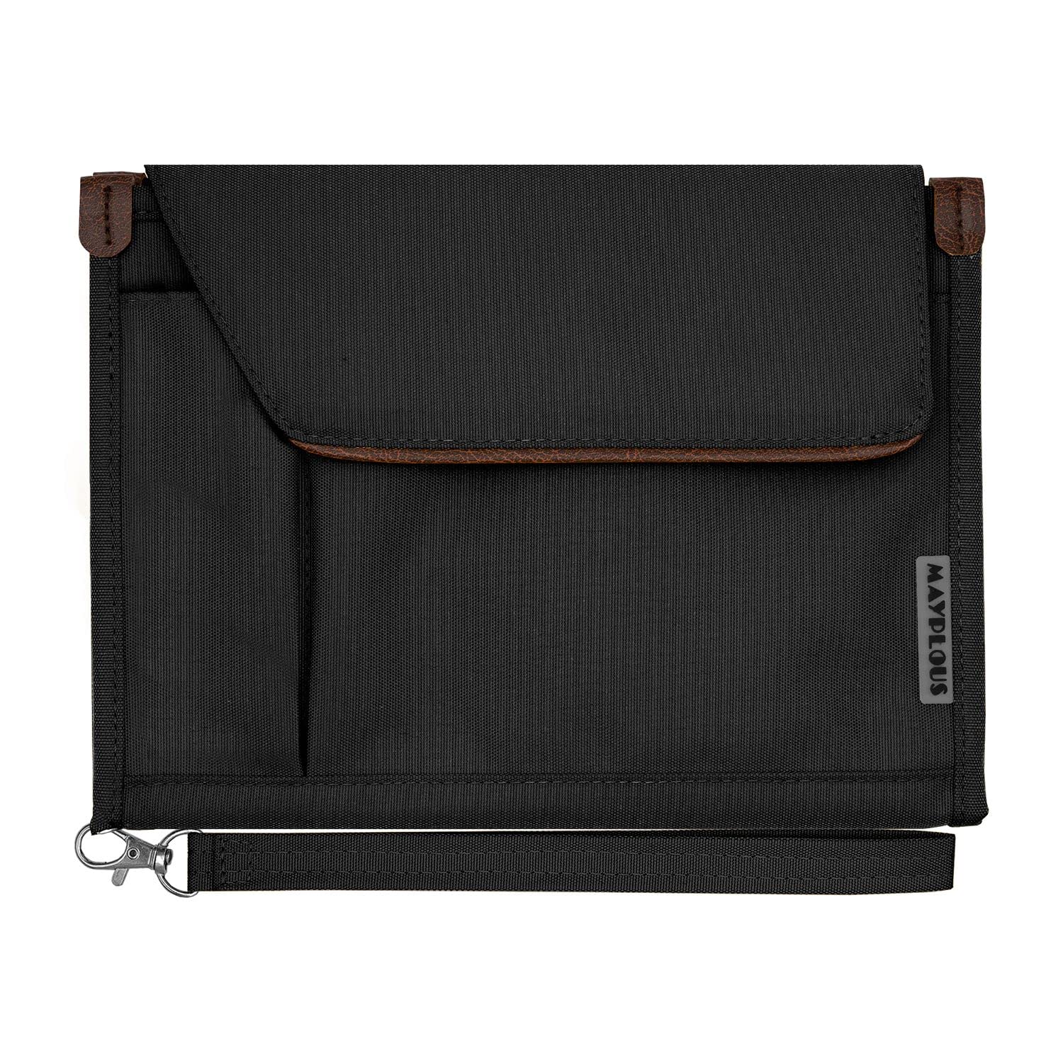 Mayplous A5 Conference Folder Business Organiser Bag Notepad Carrying Case Document Case A5 Portfolio Organiser (Jet Black)