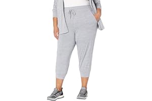 Amazon Essentials Women's Brushed Tech Stretch Crop Jogger Pant (Available in Plus Size)