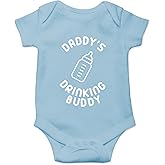 Crazy Bros Tee's Daddy's Drinking Buddy Baby Bodysuit Funny Baby Clothes Perfect Newborn Romper Cute Outfit