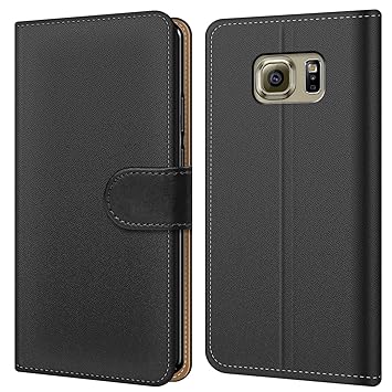 Conie BW34867 Basic Wallet Kompatibel mit Samsung Galaxy S6 Edge+, Booklet PU Leder Hülle Tasche mit Kartenfächer und Aufstel
