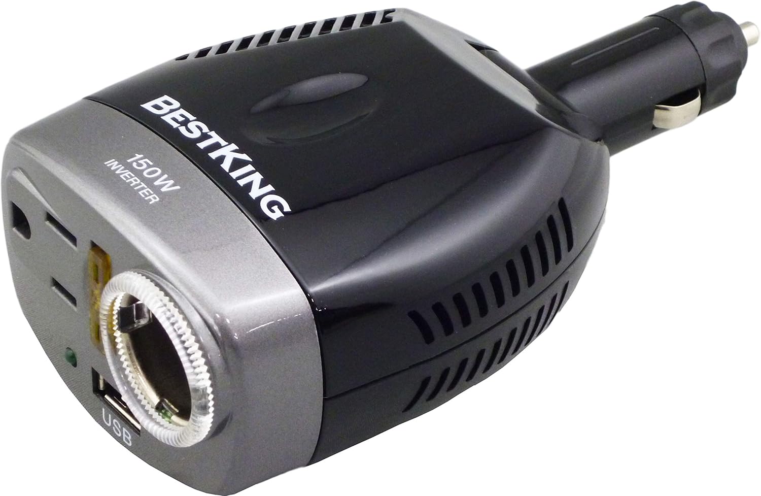 BESTKING 150W Power Inverter Plugin DC 12V to 110V AC with