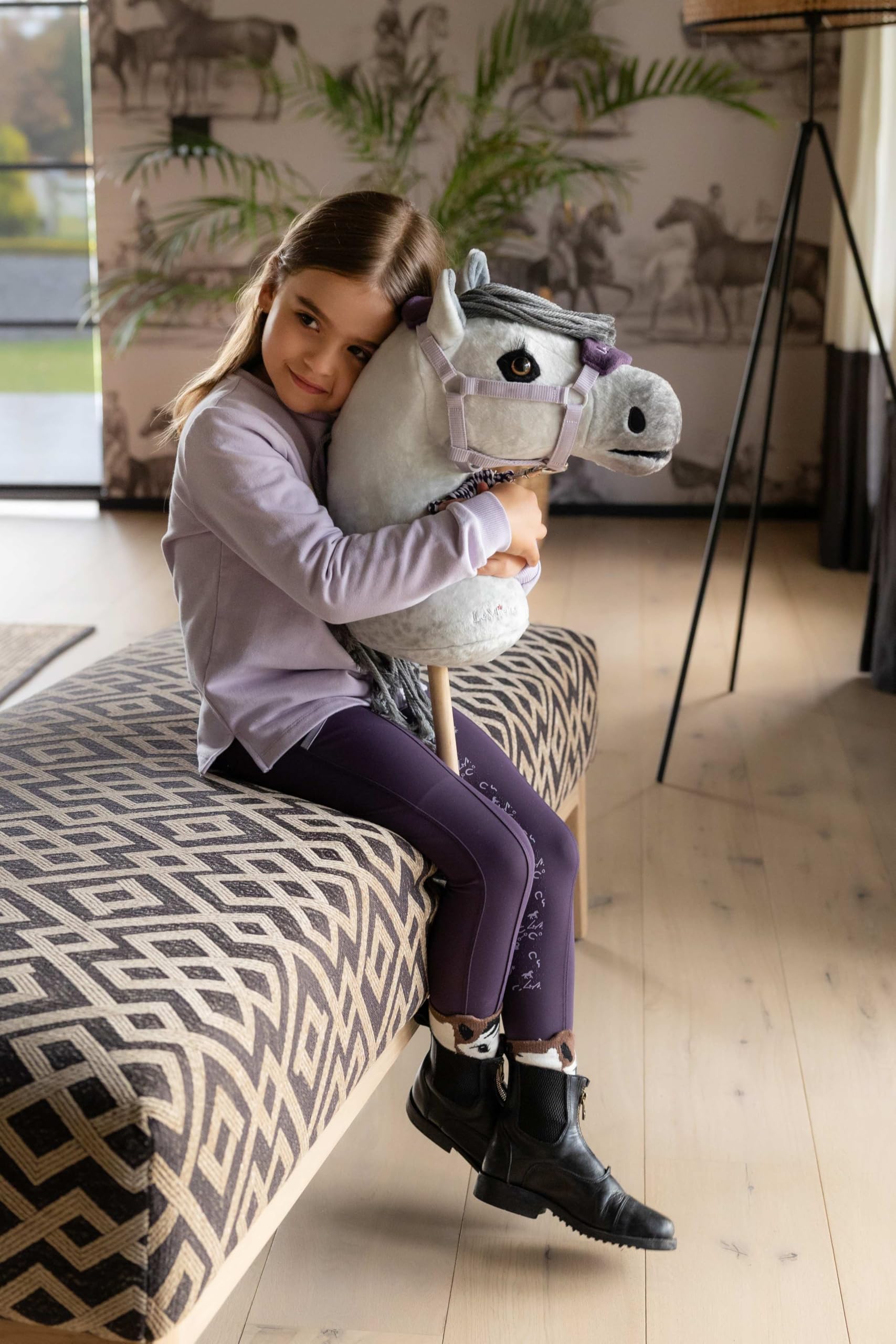 LeMieux Hobby Horse Earl - Striking Grey - Realistic Head - Perfect for Kids