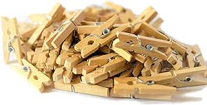 Craft4u 100-Pack of 1.0 Inch (25mm) Baby-Size Mini Wooden Clothespins. So Tiny So Funny