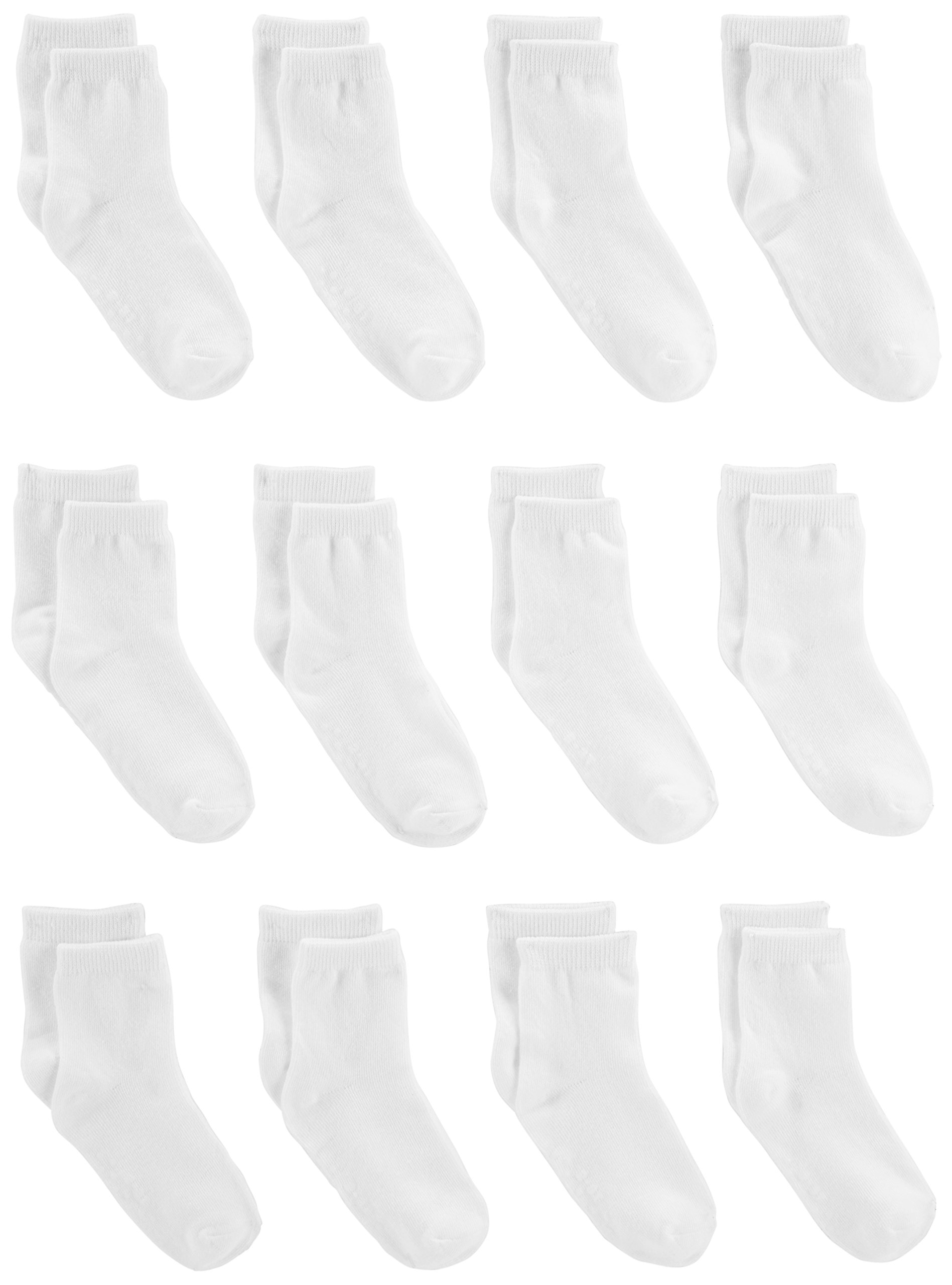 Photo 1 of Simple Joys by Carter's Baby 12-Pack Socks, White, 12-24 Months